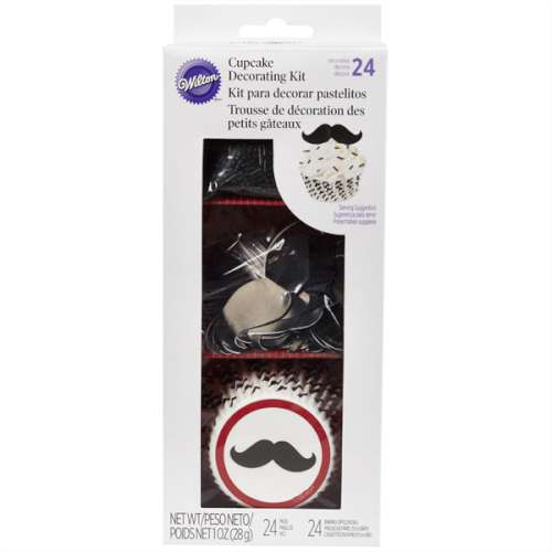 Moustache Cupcake Kit - Click Image to Close